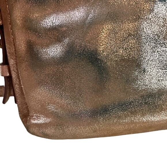 Fossil Womens Small Rose Gold Crossbody Purse Shoulder Bag Leather "Stained" - Picture 9 of 16